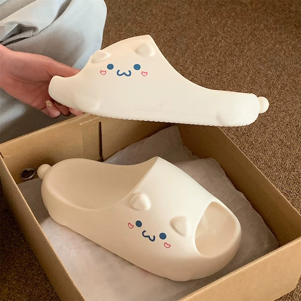 Quirky Cat Face Chunky Slides