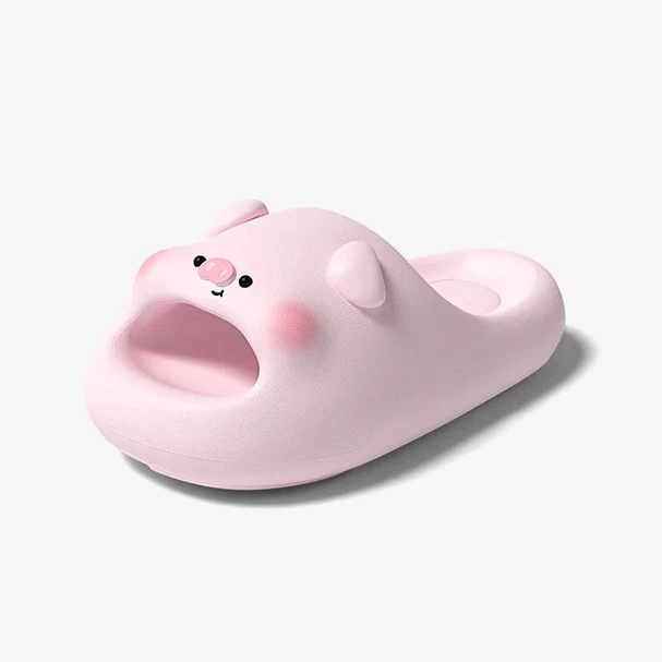 Chubby Piggy Soft Cloud Slides