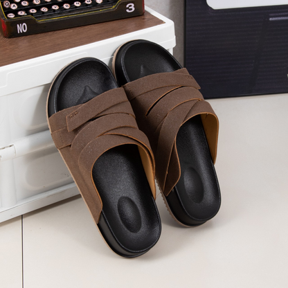 Men's net velvet anti slip beach slippers