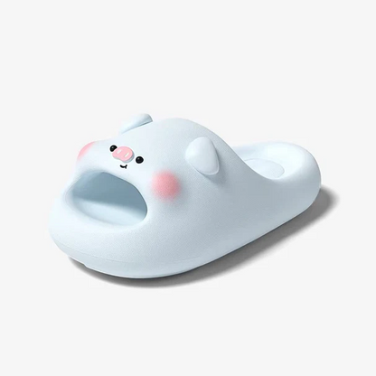Chubby Piggy Soft Cloud Slides