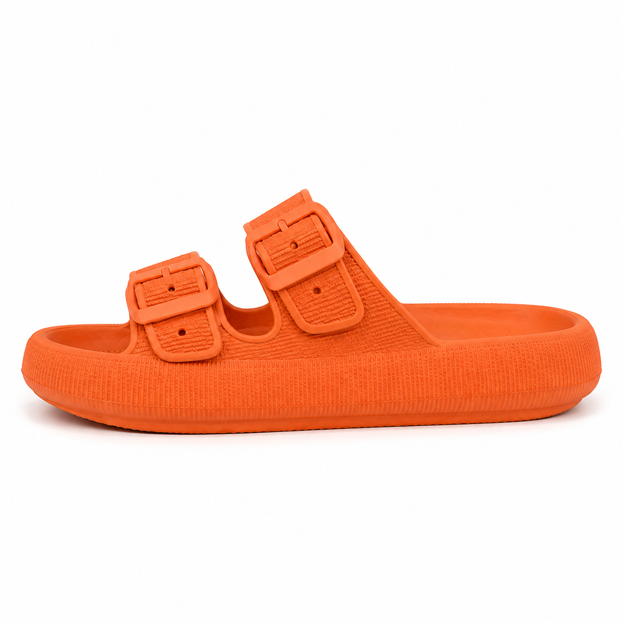 Light luxury double button thick soled slippers