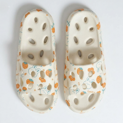 Bathroom specific hollow out anti slip slippers