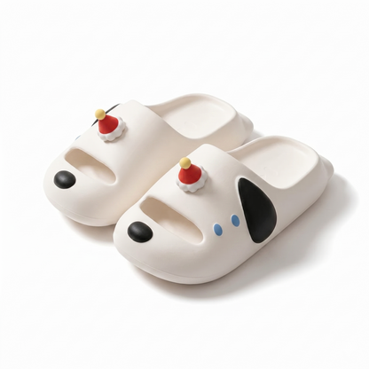 Playful Party Dog EVA Slides