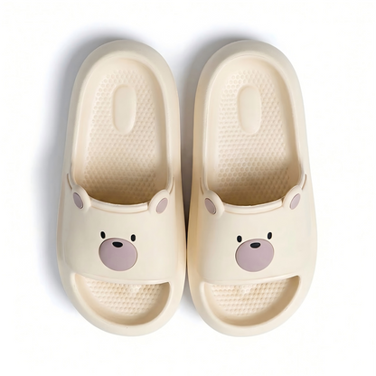 Playful Bear Face Soft Slides