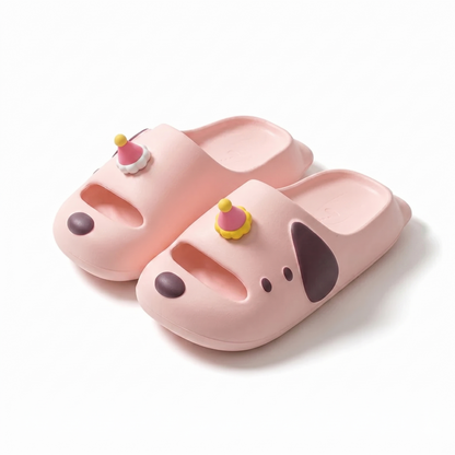 Playful Party Dog EVA Slides