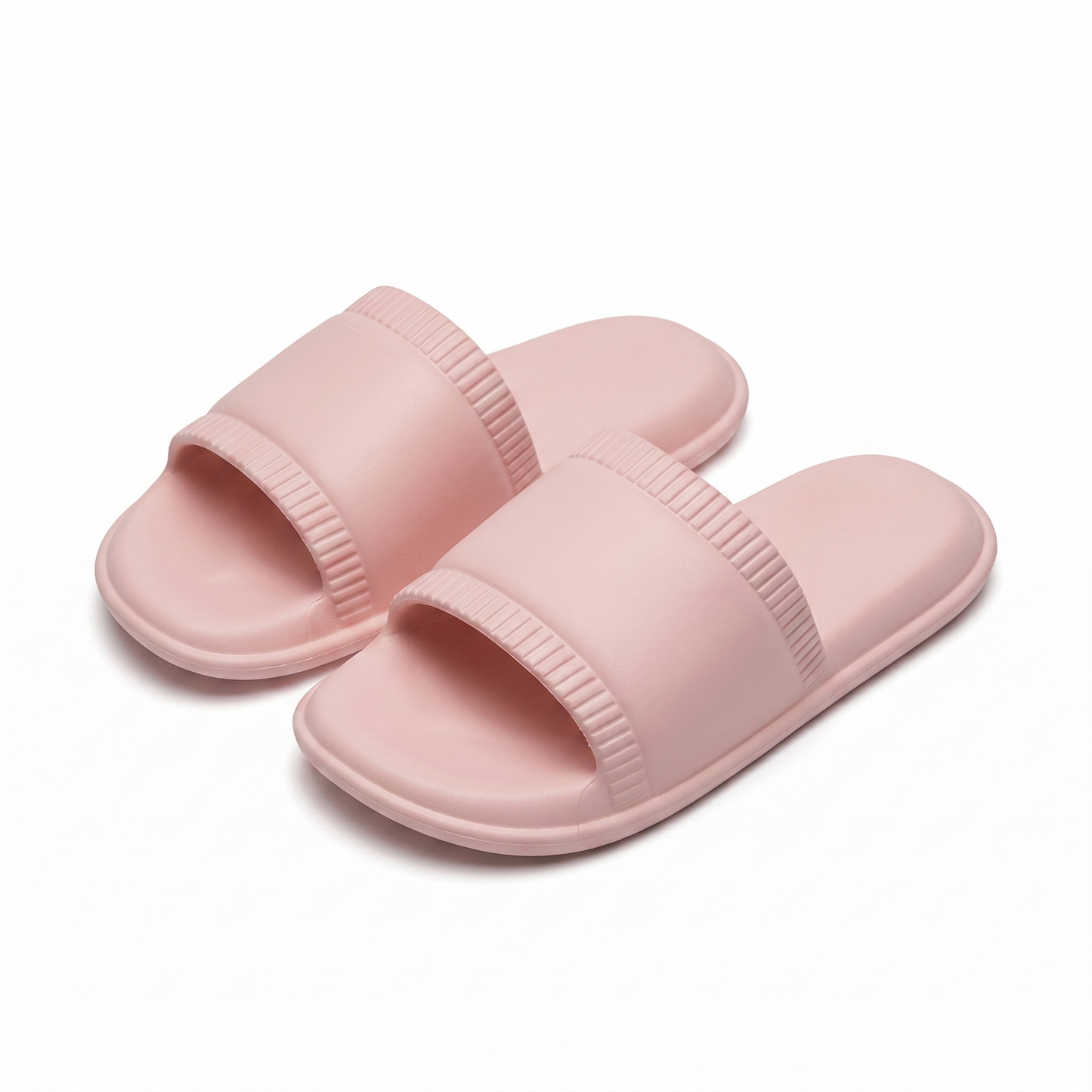 Minimalist Ribbed Soft Shower Slides