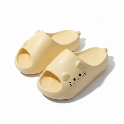 Quirky Cat Face Chunky Slides