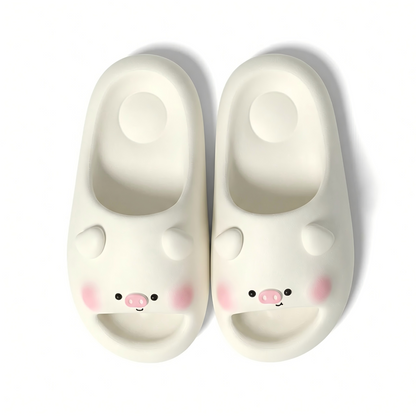 Chubby Piggy Soft Cloud Slides