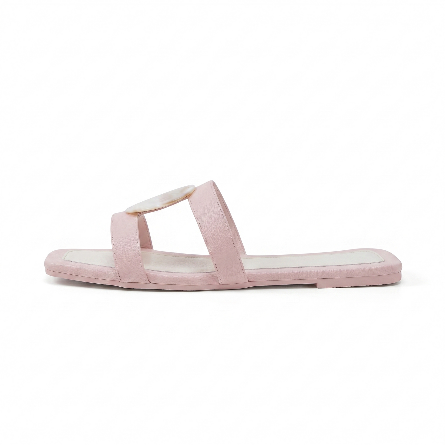 Chic Shell Decor Flat Slides