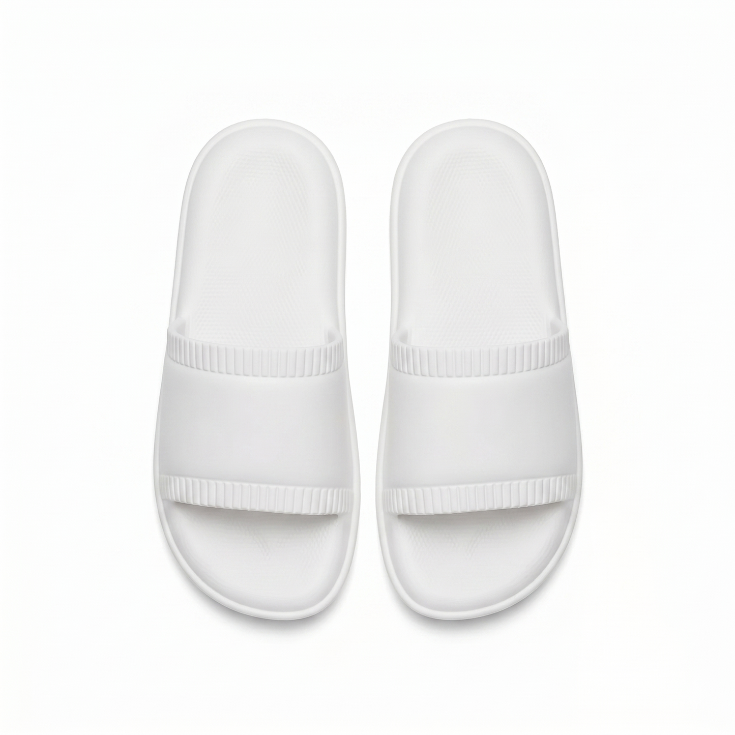 Minimalist Ribbed Soft Shower Slides