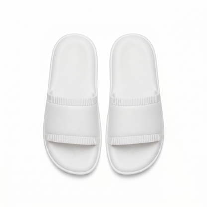Minimalist Ribbed Soft Shower Slides
