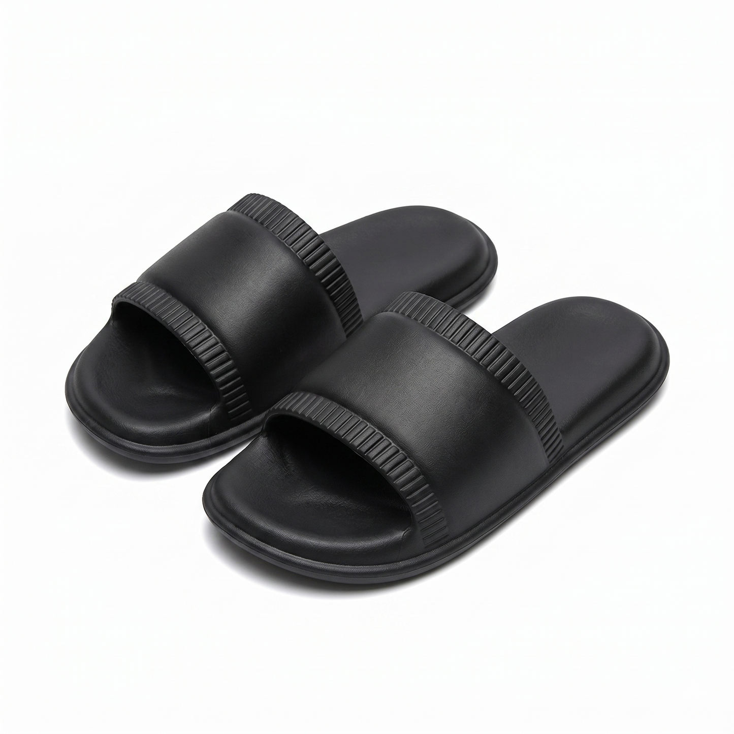 Minimalist Ribbed Soft Shower Slides