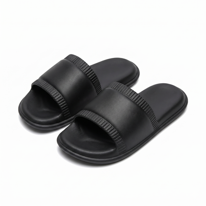 Minimalist Ribbed Soft Shower Slides