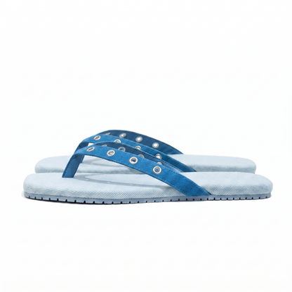 Grommet Canvas Beach Flip Flops