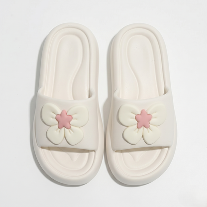 Comfortable summer bow women's slippers