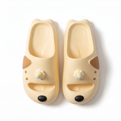 Playful Party Dog EVA Slides
