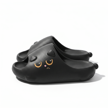 Quirky Cat Face Chunky Slides