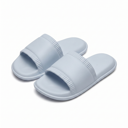 Minimalist Ribbed Soft Shower Slides