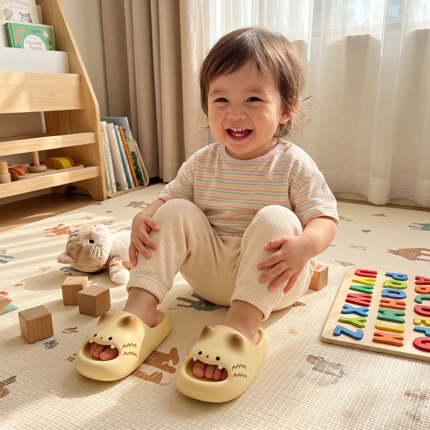 Quirky Cat Face Platform Slides