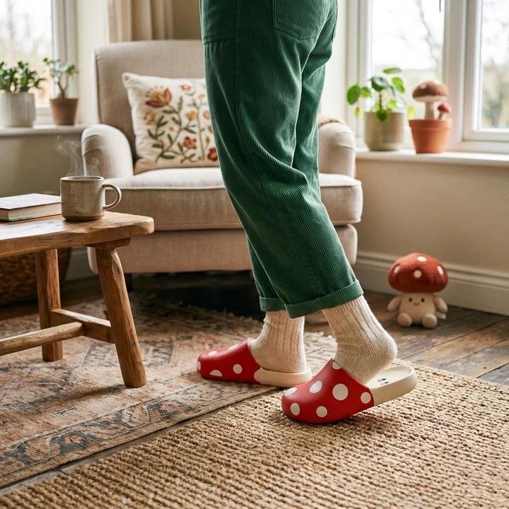Mushroom Dots Closed-Toe Clogs
