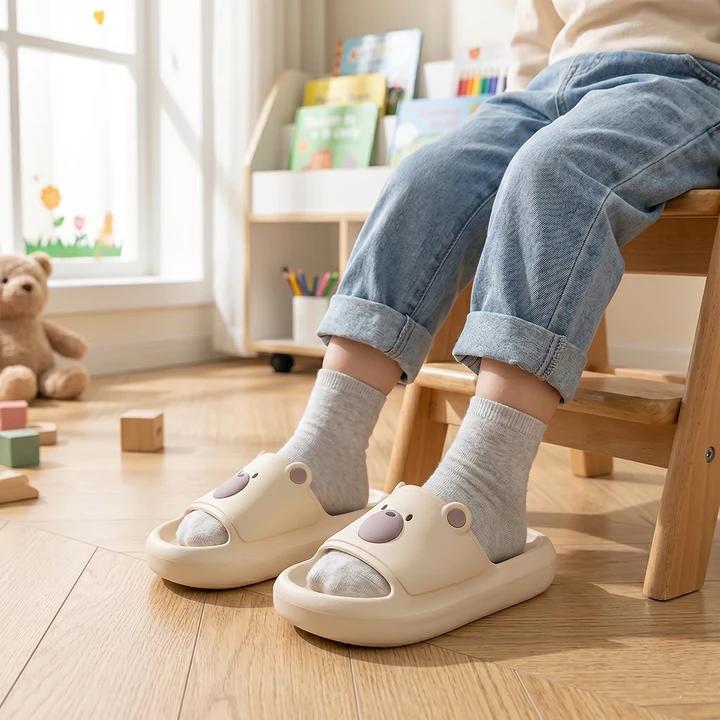 Playful Bear Face Soft Slides