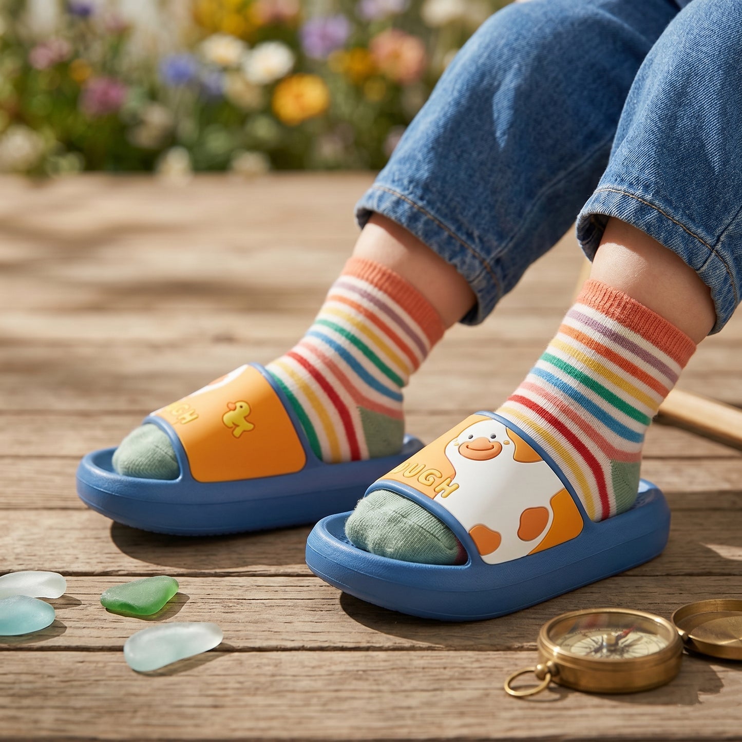 Fun Duck Print Kids Slides