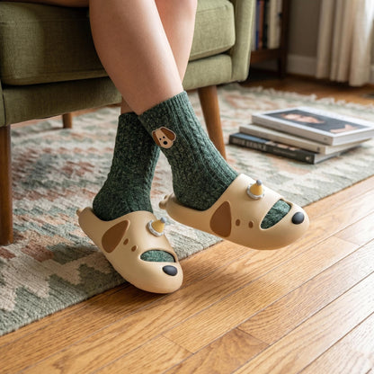 Playful Party Dog EVA Slides