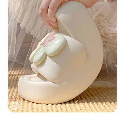 Comfortable summer bow women's slippers