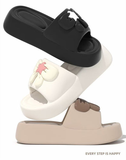 Comfortable summer bow women's slippers