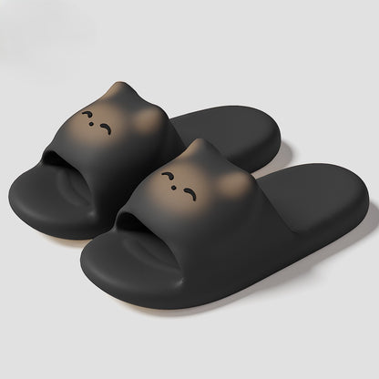 Cute Cat Face Slide Sandals