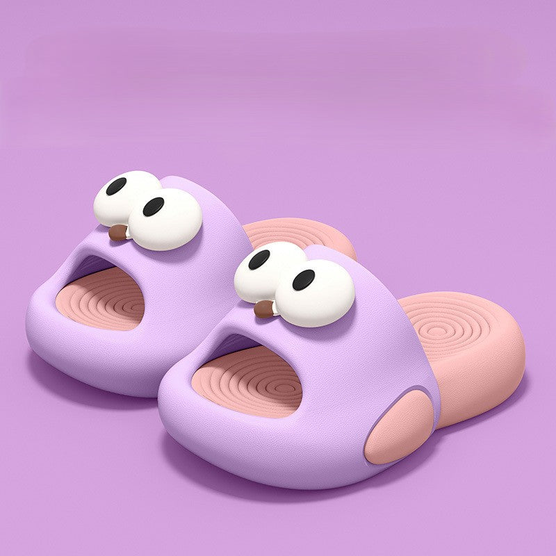 Cute Big Eye Cartoon Fish Kids Slippers